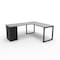 We'Re It Connect It L-Shaped Desk, 77 in D X 30 in H, 60 in W X Thermally Fused Laminate DI60304824L1BBF-BLK-GO - alternate 5